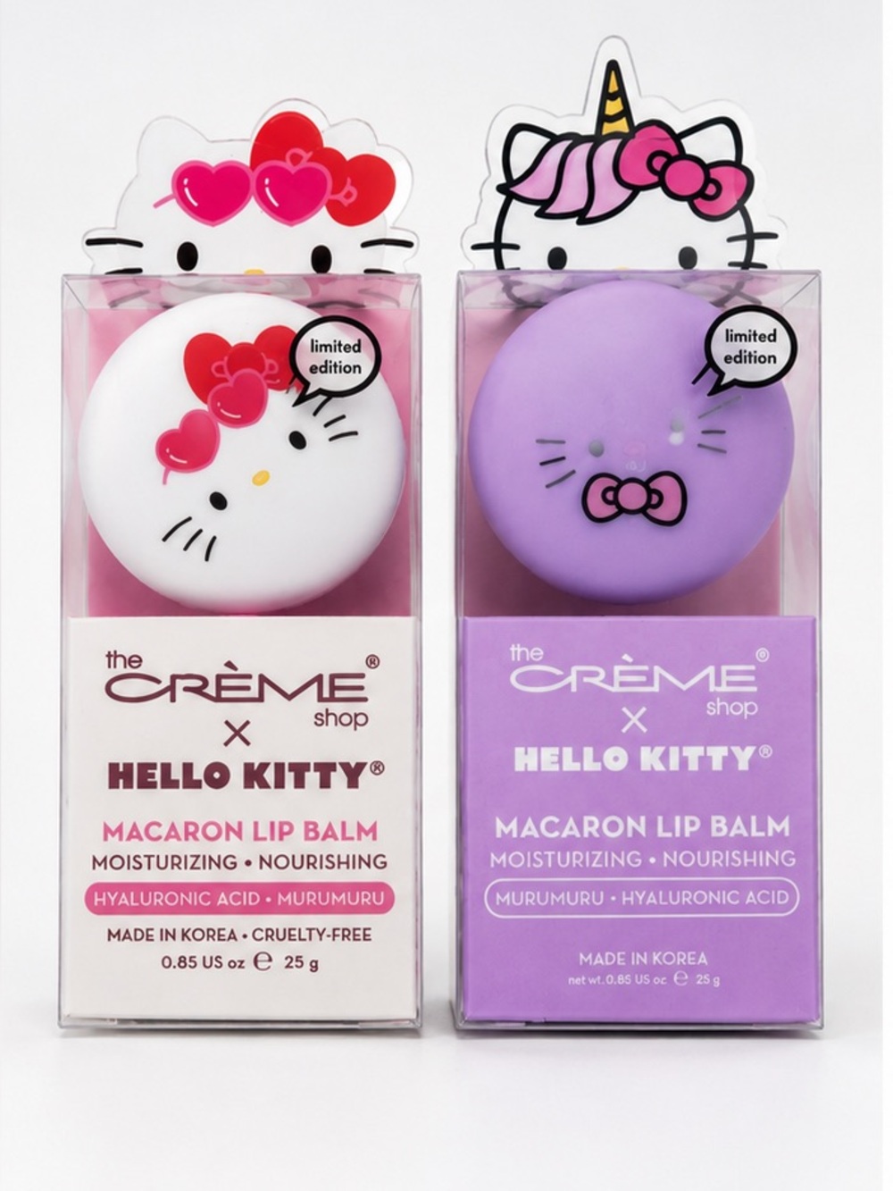 The Crème Shop x Hello Kitty Limited Edition Macaron Lip Balm Set | Sanrio Moist